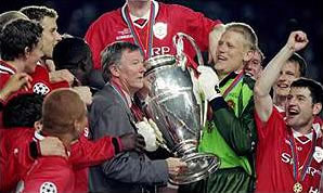Man Utd. Winning the European Cup in 1998