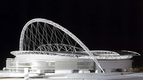 Model of the new Wembley Stadium